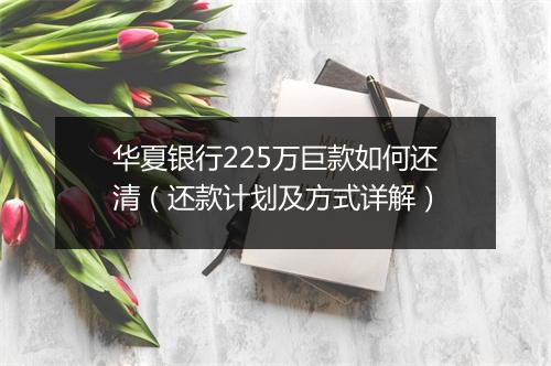 华夏银行225万巨款如何还清（还款计划及方式详解）