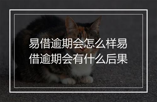 易借逾期会怎么样易借逾期会有什么后果
