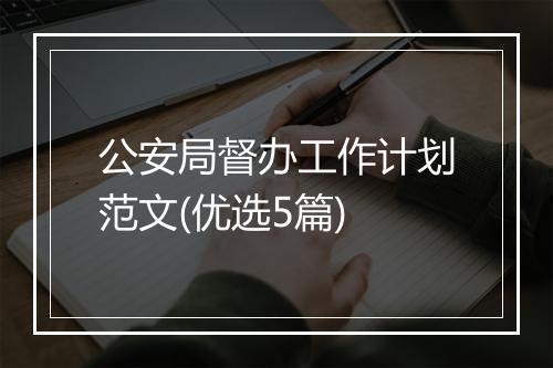 公安局督办工作计划范文(优选5篇)
