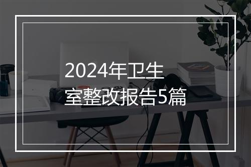 2024年卫生室整改报告5篇