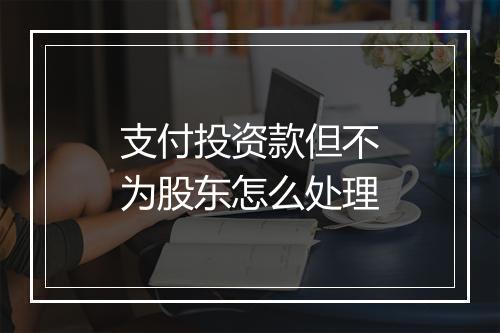 支付投资款但不为股东怎么处理