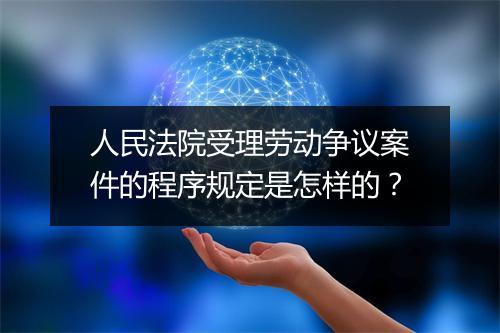 人民法院受理劳动争议案件的程序规定是怎样的？
