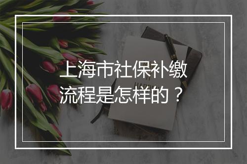 上海市社保补缴流程是怎样的？