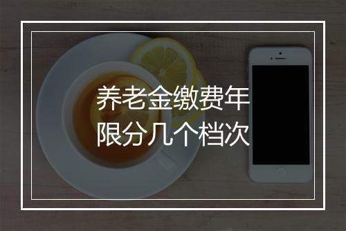 养老金缴费年限分几个档次