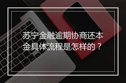 苏宁金融逾期协商还本金具体流程是怎样的？