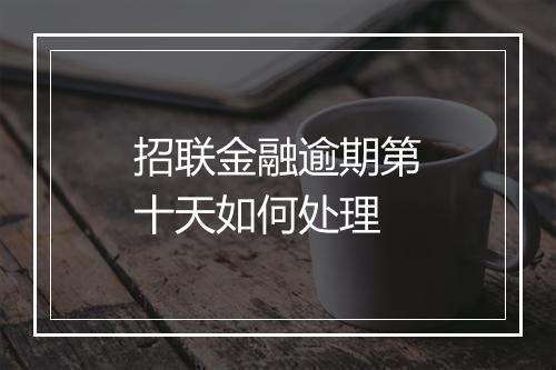 招联金融逾期第十天如何处理