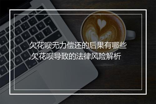 欠花呗无力偿还的后果有哪些,欠花呗导致的法律风险解析