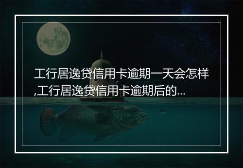 工行居逸贷信用卡逾期一天会怎样,工行居逸贷信用卡逾期后的处罚措施