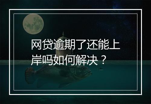 网贷逾期了还能上岸吗如何解决？