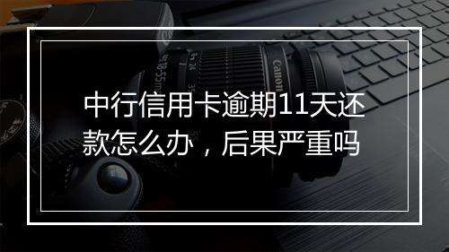 中行信用卡逾期11天还款怎么办，后果严重吗