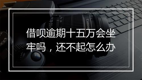 借呗逾期十五万会坐牢吗，还不起怎么办