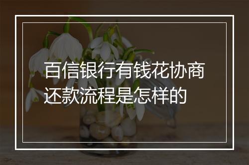 百信银行有钱花协商还款流程是怎样的