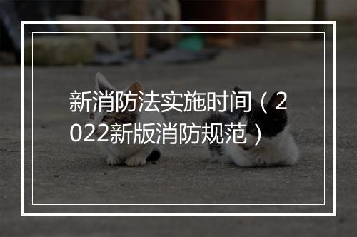 新消防法实施时间（2022新版消防规范）
