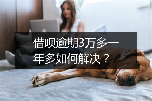 借呗逾期3万多一年多如何解决？