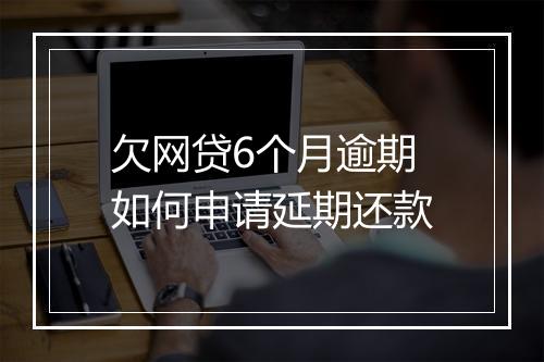 欠网贷6个月逾期如何申请延期还款