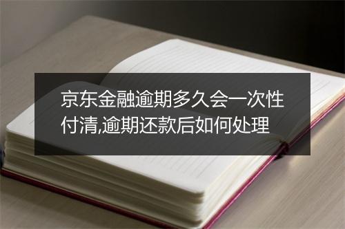 京东金融逾期多久会一次性付清,逾期还款后如何处理