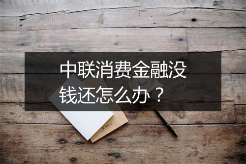 中联消费金融没钱还怎么办？