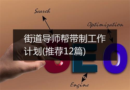 街道导师帮带制工作计划(推荐12篇)