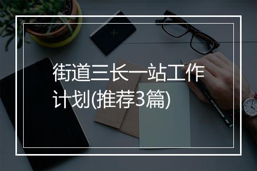 街道三长一站工作计划(推荐3篇)