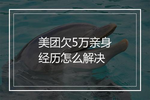 美团欠5万亲身经历怎么解决