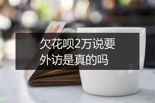 欠花呗2万说要外访是真的吗