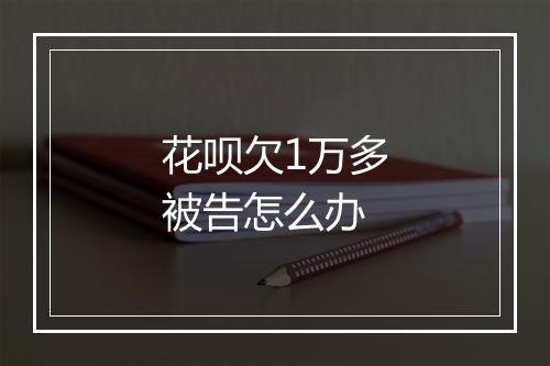 花呗欠1万多被告怎么办