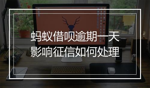 蚂蚁借呗逾期一天影响征信如何处理