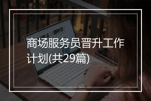 商场服务员晋升工作计划(共29篇)