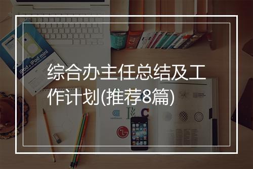 综合办主任总结及工作计划(推荐8篇)