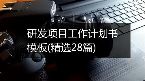研发项目工作计划书模板(精选28篇)