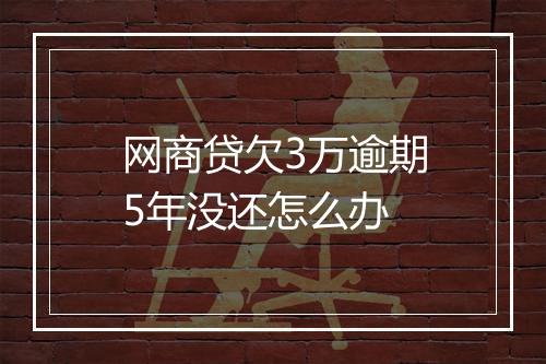 网商贷欠3万逾期5年没还怎么办