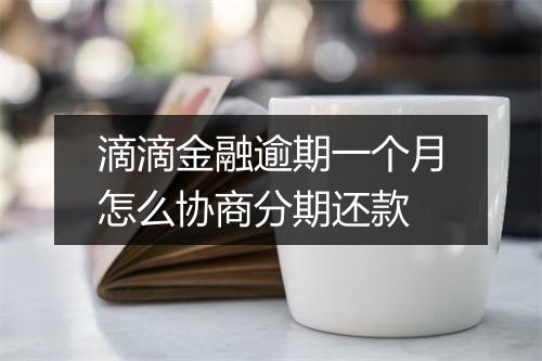 滴滴金融逾期一个月怎么协商分期还款