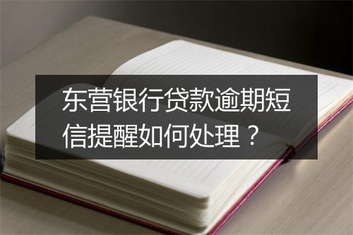 东营银行贷款逾期短信提醒如何处理？