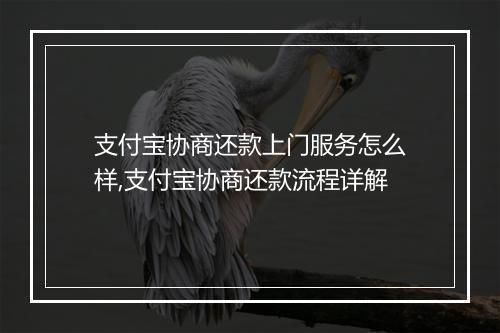 支付宝协商还款上门服务怎么样,支付宝协商还款流程详解