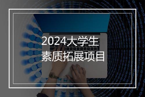 2024大学生素质拓展项目