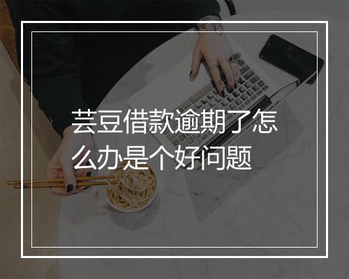 芸豆借款逾期了怎么办是个好问题