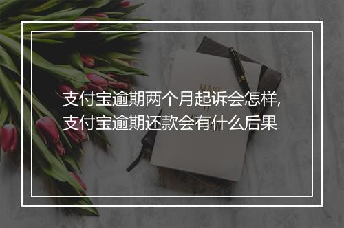 支付宝逾期两个月起诉会怎样,支付宝逾期还款会有什么后果