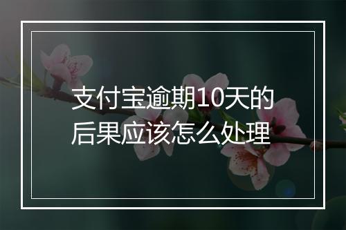 支付宝逾期10天的后果应该怎么处理