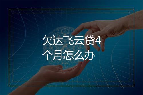 欠达飞云贷4个月怎么办
