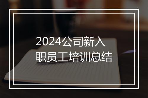 2024公司新入职员工培训总结