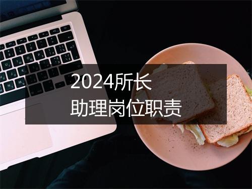 2024所长助理岗位职责