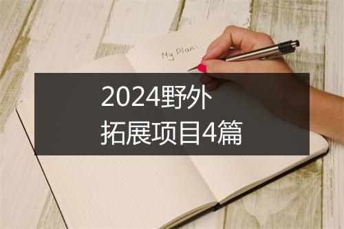 2024野外拓展项目4篇