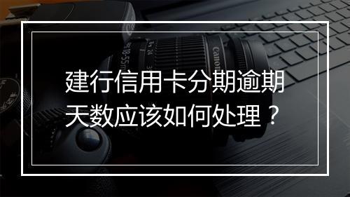 建行信用卡分期逾期天数应该如何处理？