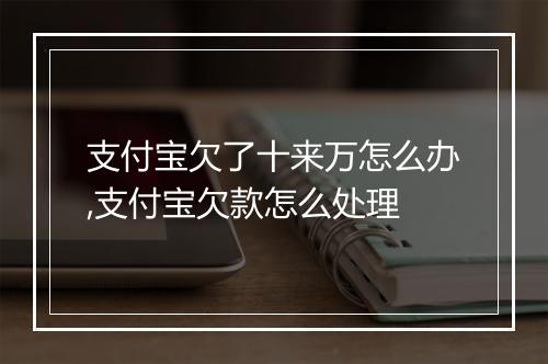 支付宝欠了十来万怎么办,支付宝欠款怎么处理