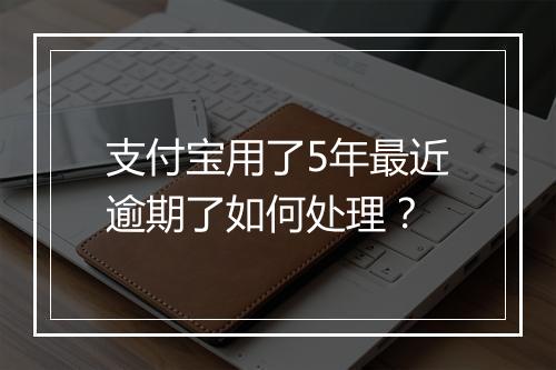 支付宝用了5年最近逾期了如何处理？