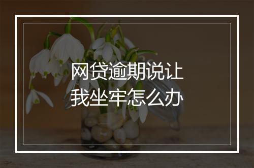 网贷逾期说让我坐牢怎么办