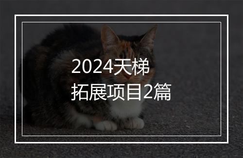 2024天梯拓展项目2篇