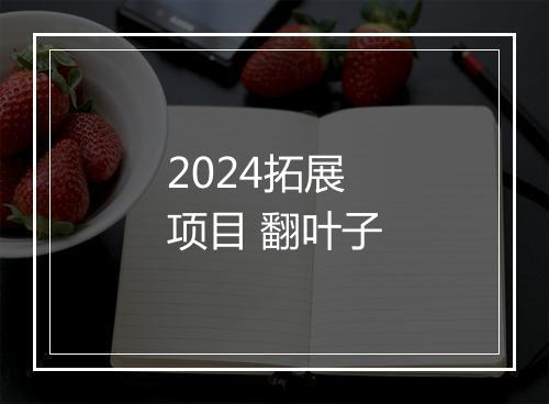 2024拓展项目 翻叶子