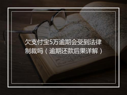 欠支付宝5万逾期会受到法律制裁吗（逾期还款后果详解）