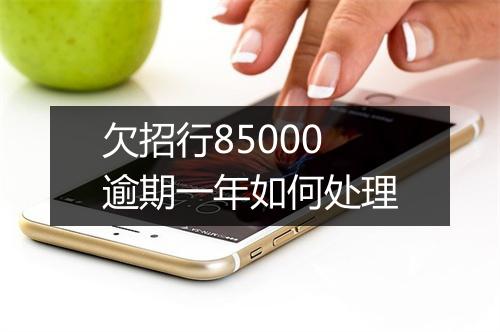 欠招行85000逾期一年如何处理